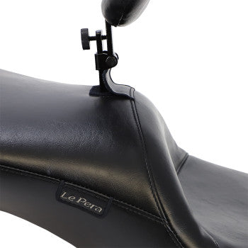 LE PERA Maverick Daddy Long Legs Seat - With Backrest - Black - Smooth - Touring '08-'23