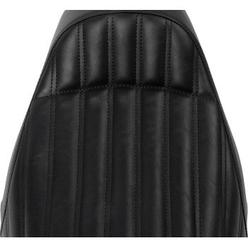 SADDLEMEN Knuckle Solo Seat - Ribbed - Black - Touring '08-'24