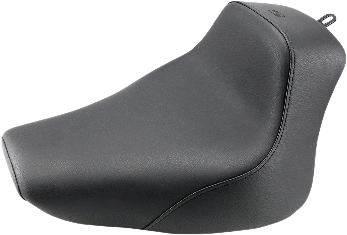SADDLEMEN Heels Down Solo Seat - Without Backrest - Plain - Black - Softail '00-'06