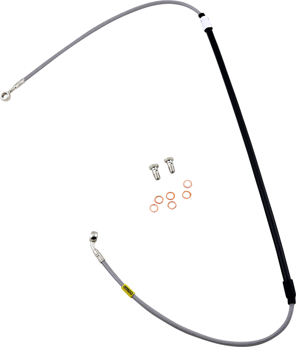 GBRAKES Complete Brake Line Kit - Front - Stainless Steel - KLX250SF '09-'10