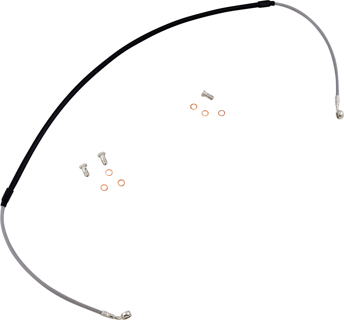 GBRAKES Complete Brake Line Kit - Front - Stainless Steel - DR250 / DR350 '90-'99