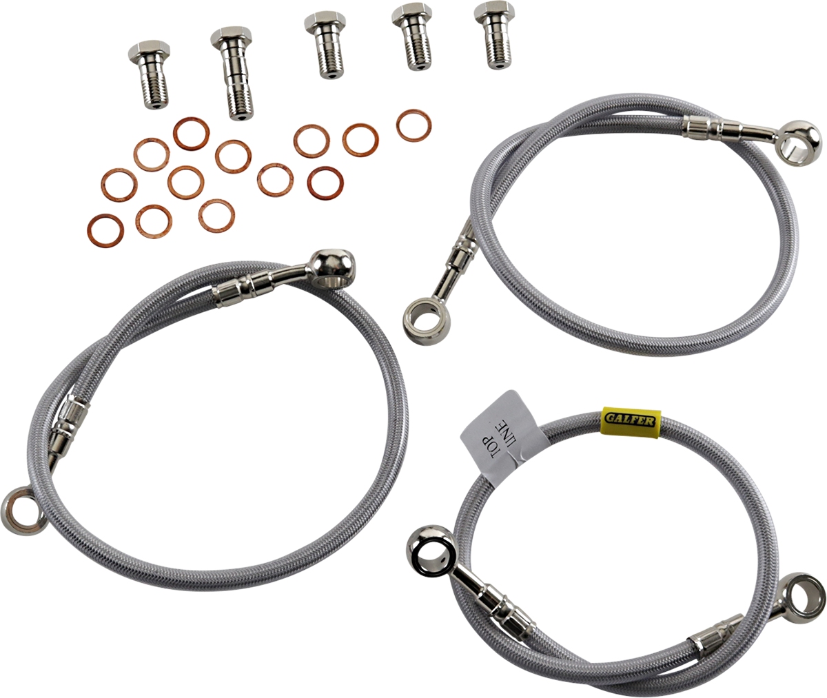 GBRAKES Brake Line Kit - Front - Stainless Steel - V-Max '85-'07