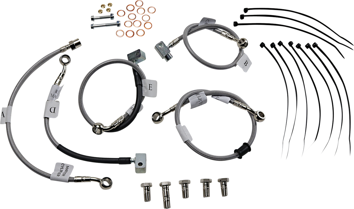 GBRAKES Brake Line Kit - Front / Rear - Stainless Steel - SV650 ABS 2017
