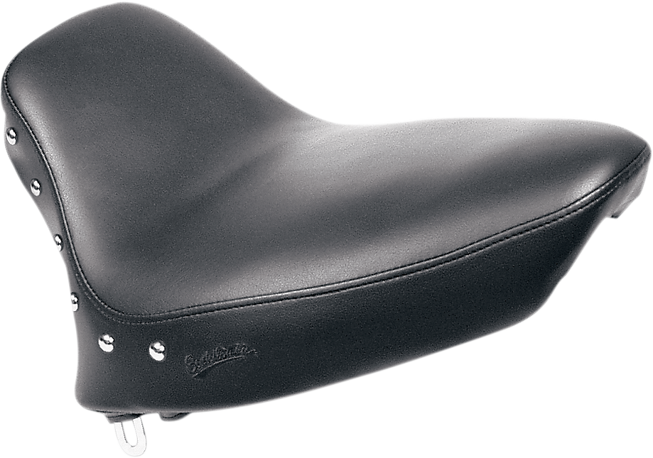 SADDLEMEN Seat - Renegade™ Solo - Smooth - Studded - Black - Softail '84-'99