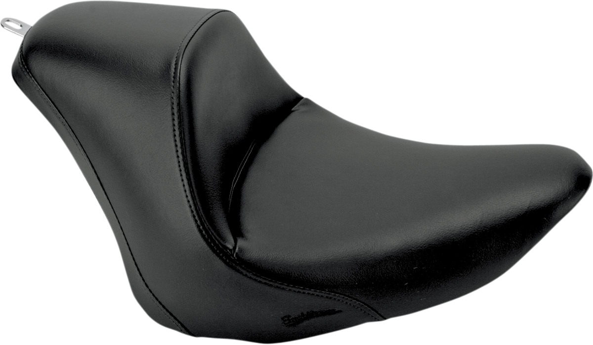 SADDLEMEN Heels Down Solo Seat - Without Backrest - Plain - Black - Softail '06-'17