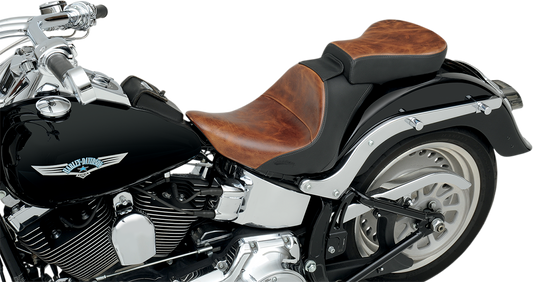 SADDLEMEN Pillion Pad - Lariat - Brown - Softail '06-'17