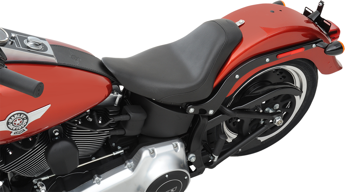 SADDLEMEN S3 Super Slammed Seat - Solo - Black - Softail '07-'17