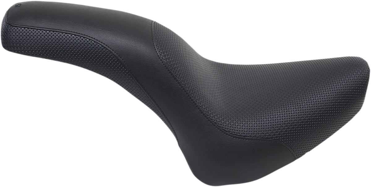 SADDLEMEN Profiler™ Basket-weave Seat - Black - Softail '00-'05