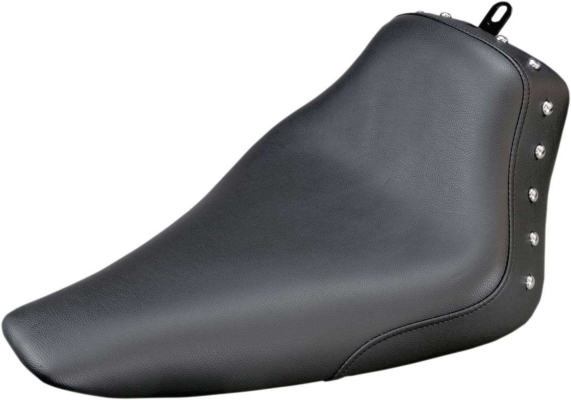SADDLEMEN Seat - Renegade™ Solo - Black - Studded - Softail '12-'17