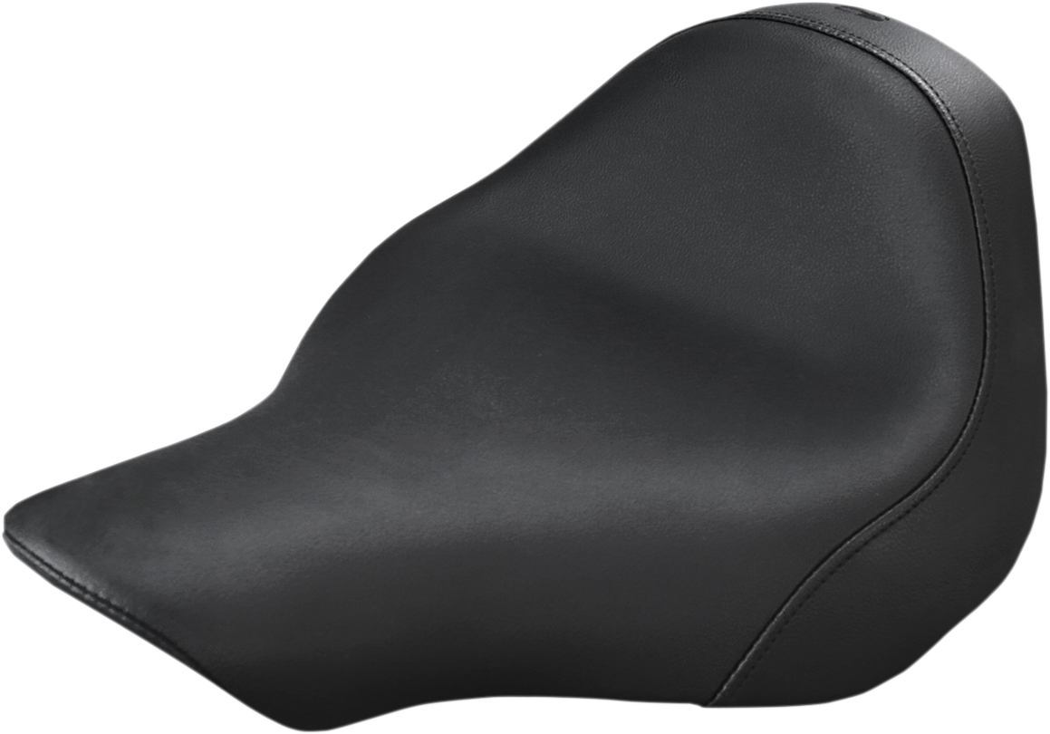 SADDLEMEN Seat - Renegade™ Solo - Black - Smooth - Softail '13-'17