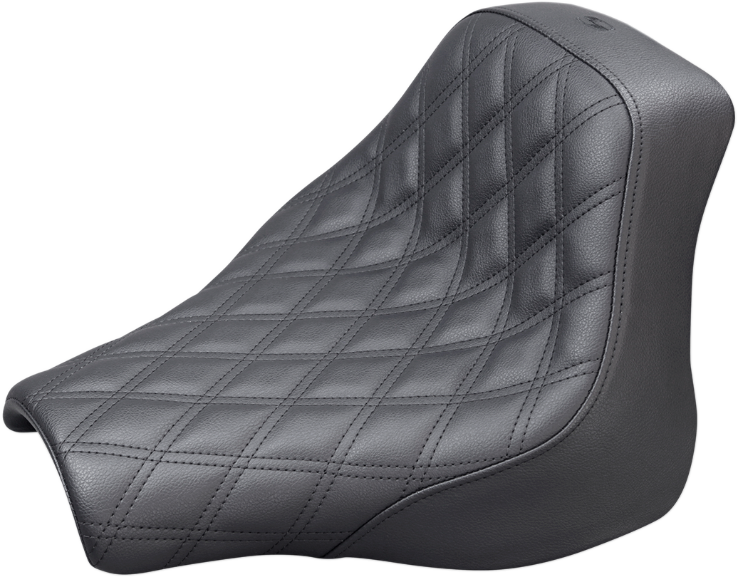 SADDLEMEN Renegade Solo Seat - Lattice Stitched - Black - Softail '18-'19