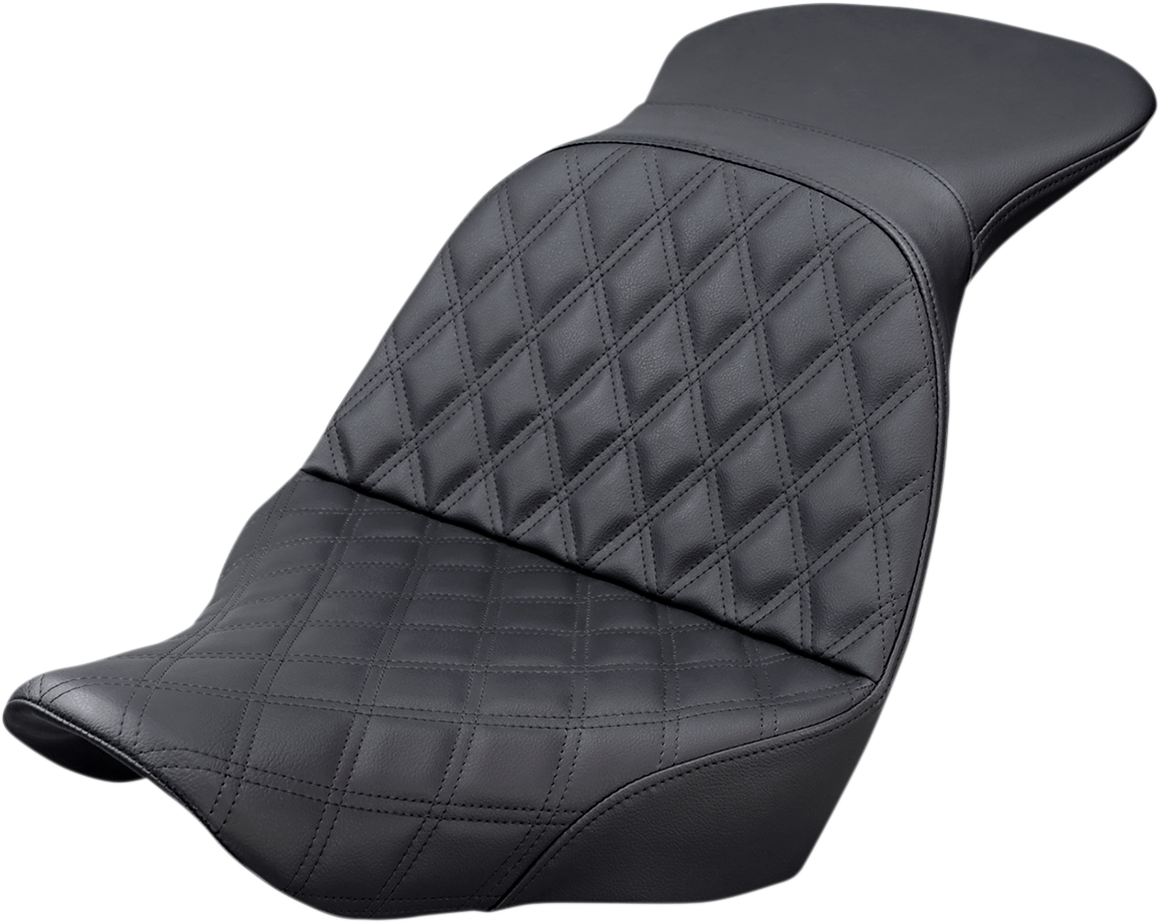 SADDLEMEN Explorer Seat - Lattice Stitched - Softail '18-'24