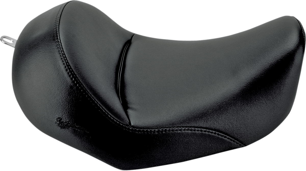 SADDLEMEN Heels Down Solo Seat - Without Backrest - Plain - Black - Dyna '06-'17