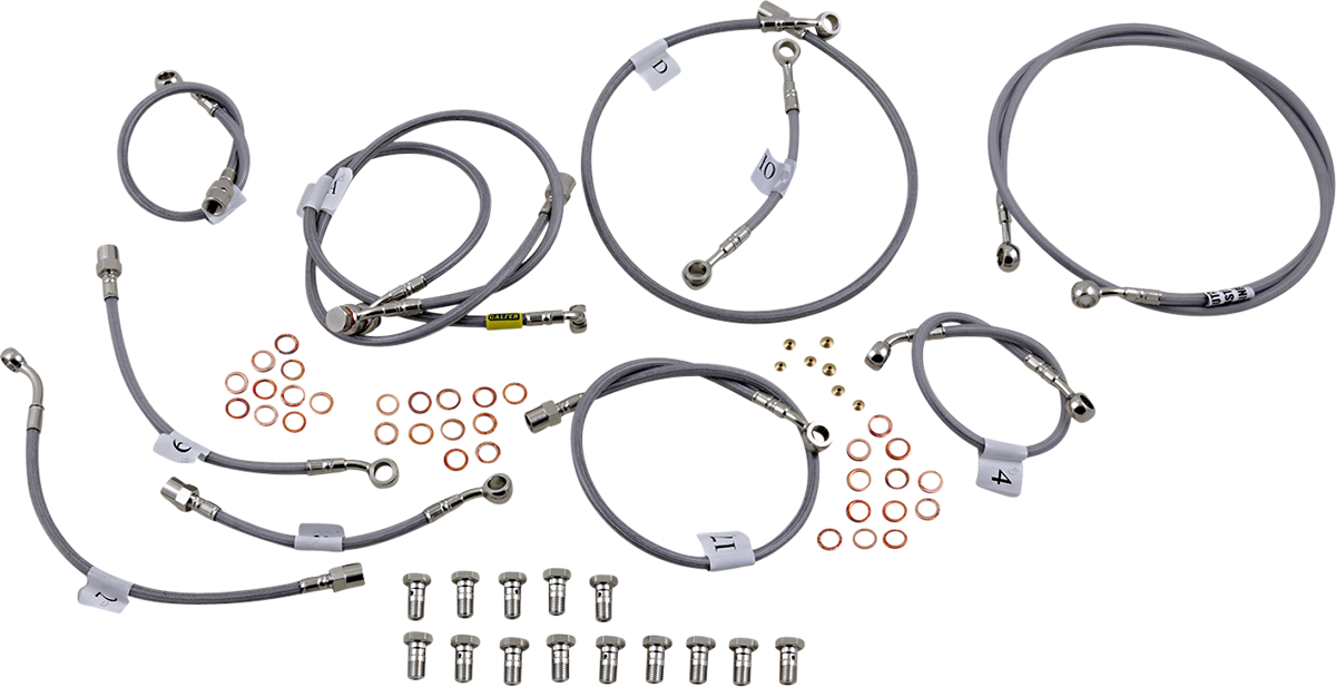 GBRAKES Brake Line Kit - Front / Rear - Stainless Steel - FJR1300A ABS '06-'07