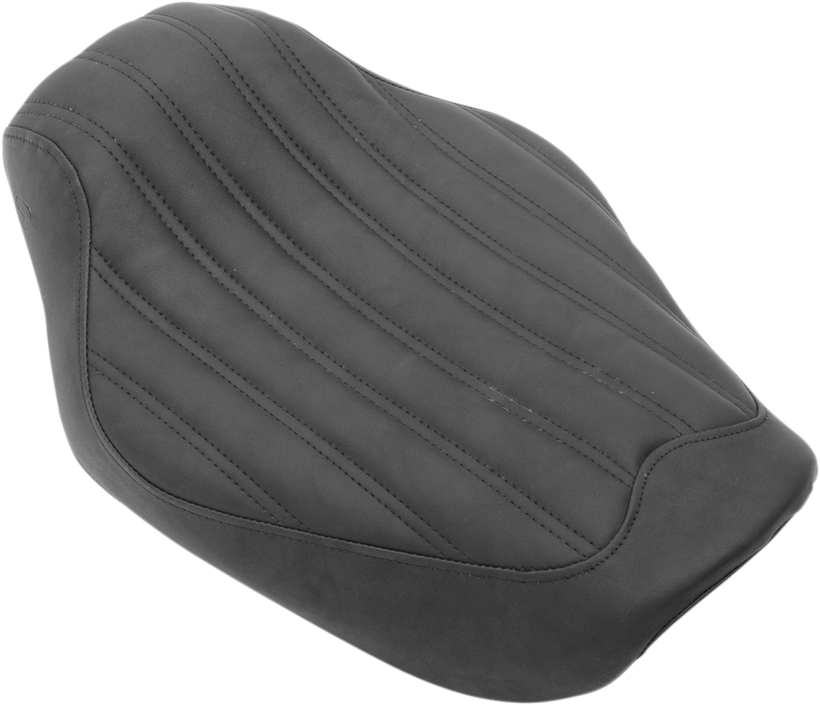 SADDLEMEN Knuckle Solo Seat - Ribbed - Black - Dyna '04-'05