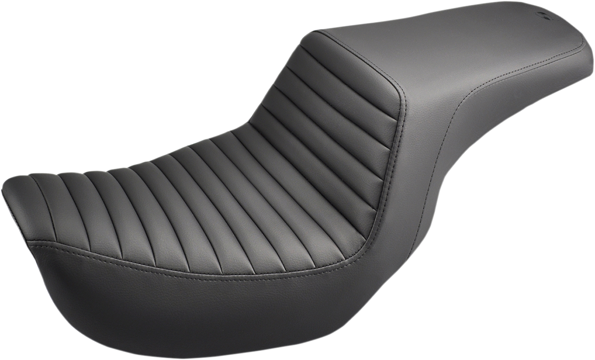 SADDLEMEN Step-Up Seat - Front Tuck-n-Roll - Black - Dyna '04-'05