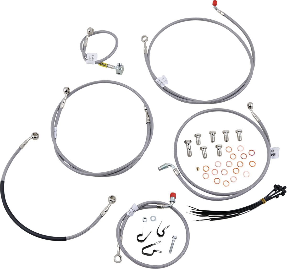 GBRAKES Brake Line Kit - Front - Stainless Steel - V-Strom '12-'21