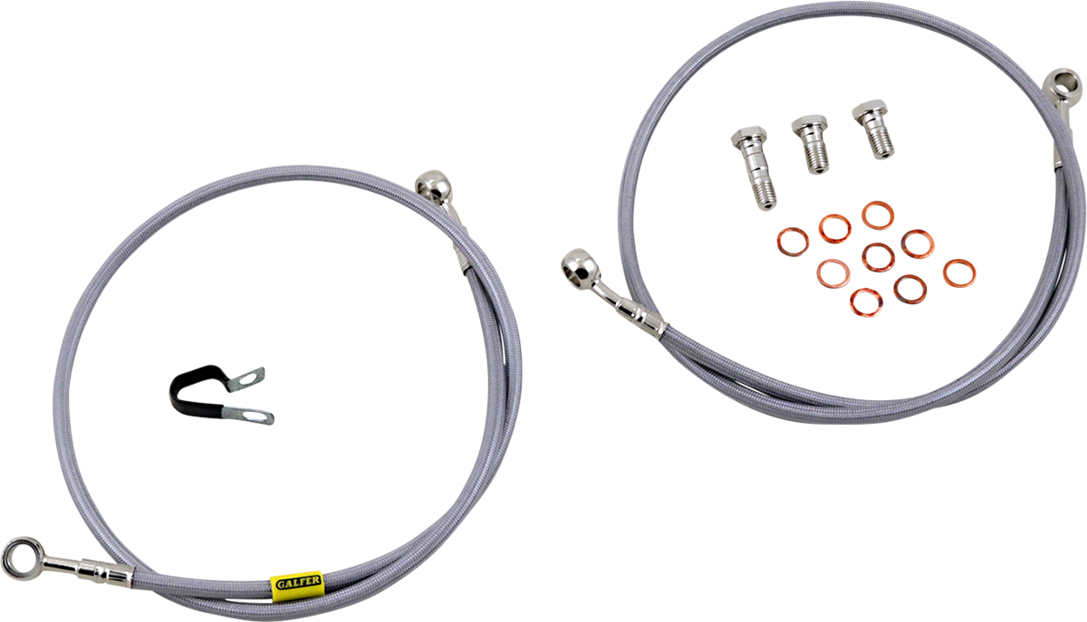 GBRAKES Brake Line Kit - Front - Stainless Steel - V-Max '85-'07