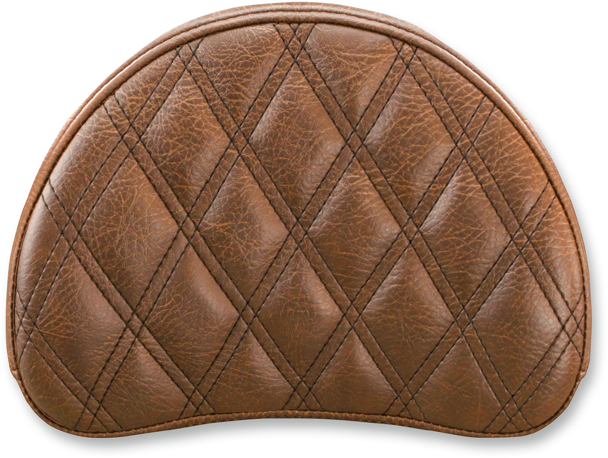 SADDLEMEN Sissy Bar Pad - Lattice Stitched - Brown