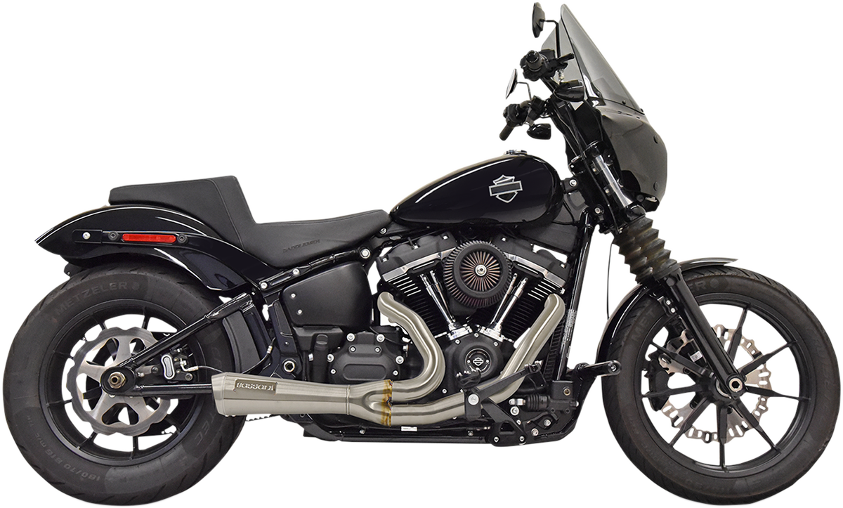 BASSANI XHAUST 2:1 Short Exhaust - Stainless Steel - '18-'21 SOFTAIL