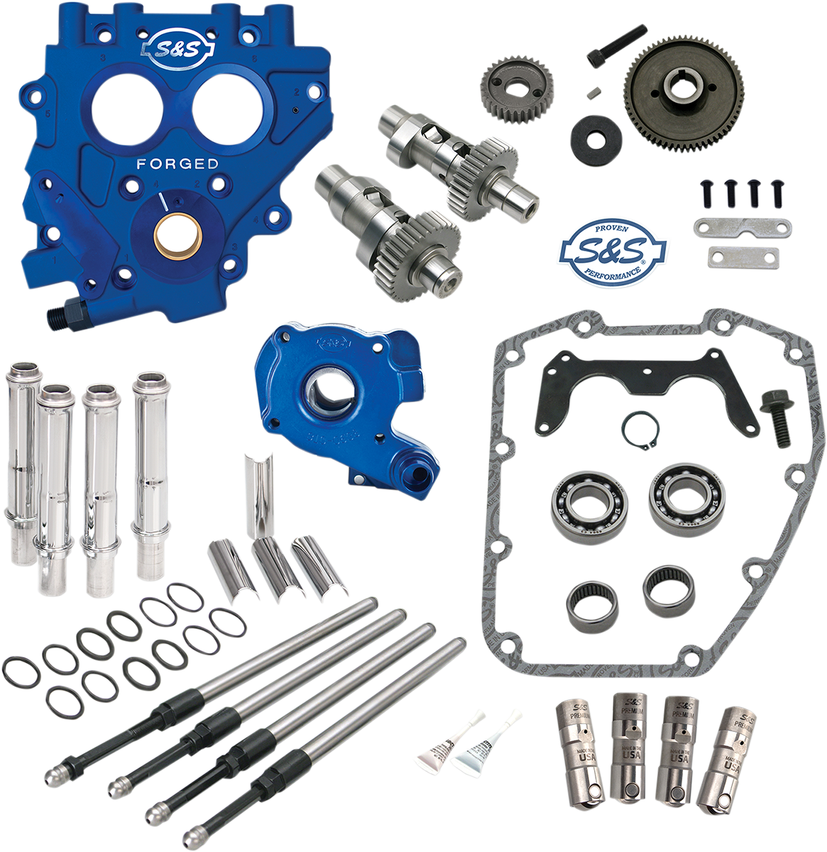 S&S CYCLE Cam Chest with Plate Kit - 551GE - Easy Start Cams - Twin Cam