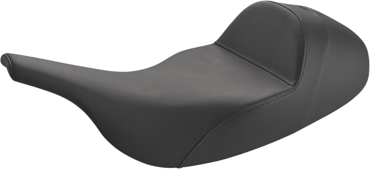 SADDLEMEN Solo Seat - Low - Plain - Black - Touring '97-'07