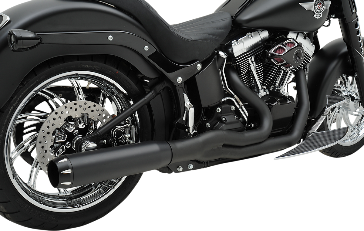 BASSANI XHAUST B1 2:1 Exhaust - Black - '86-'17 SOFTAIL MODELS