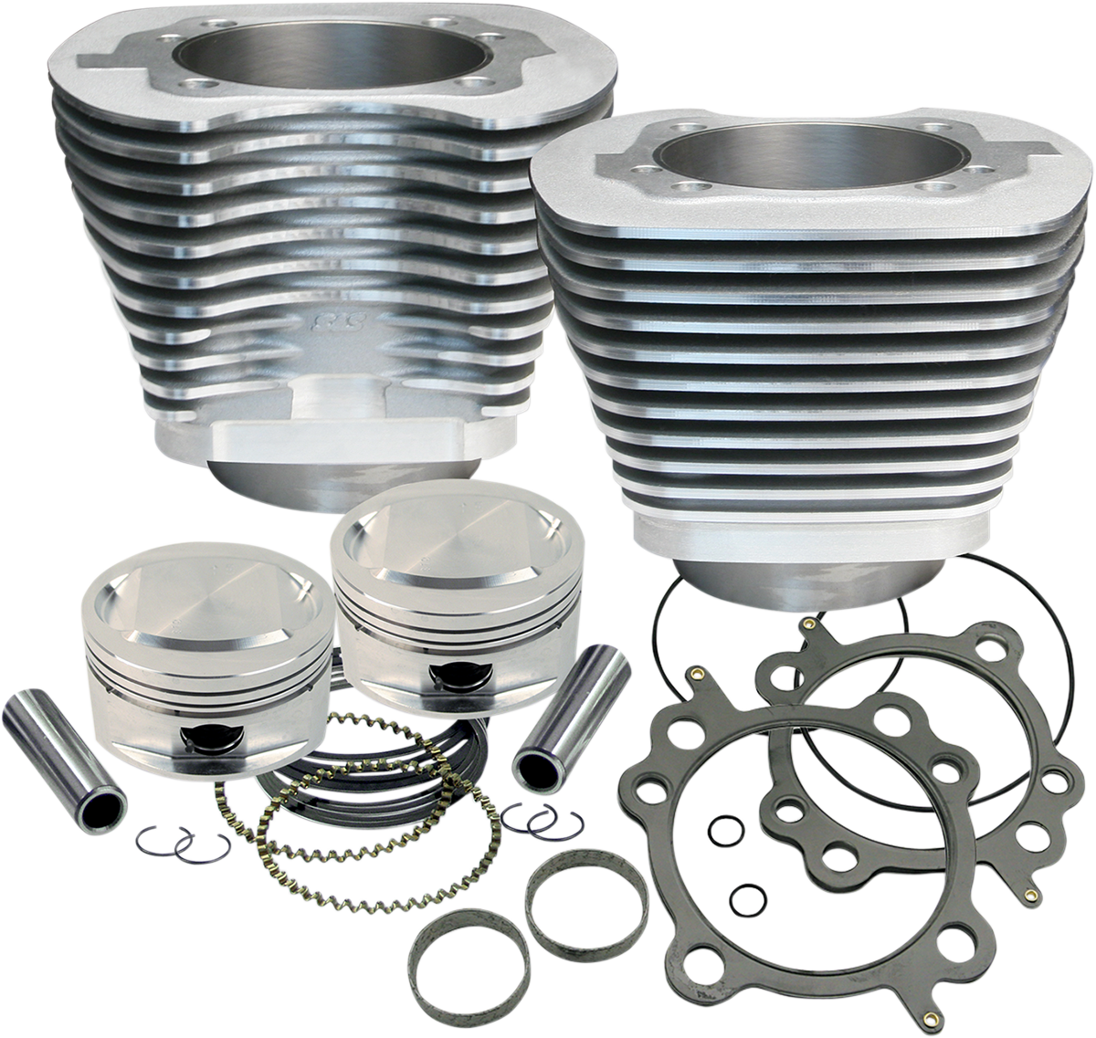 S&S CYCLE 95" Big Bore Cylinder Kit - Twin Cam - Silver