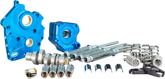 S&S CYCLE Cam Chest Kit with Plate - Chain Drive - Oil Cooled - 550 Cam - Chrome Pushrods - M8