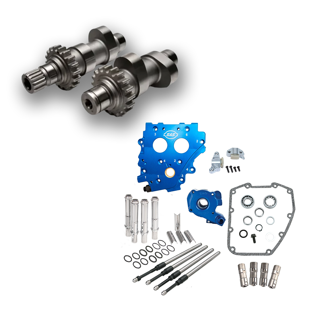 Harley Davidson Performance Kit Chrome Pushrod Covers - S&S Cam Chest Kit Including MC-223-1 Cam 1999-2005 Twin Cam Softail 88CI 96CI