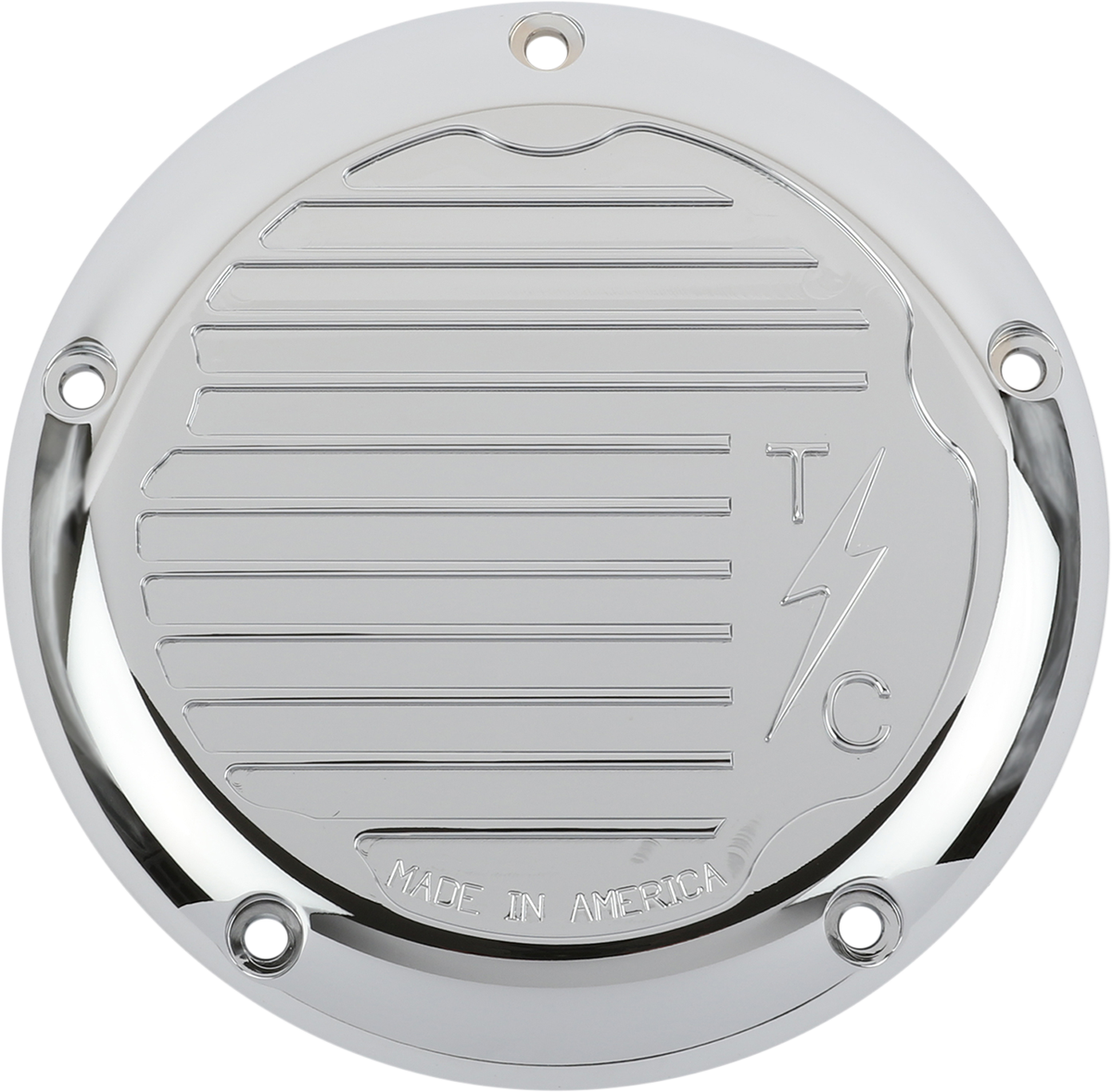 THRASHIN SUPPLY CO. M8 - Derby Cover Finned - Chrome
