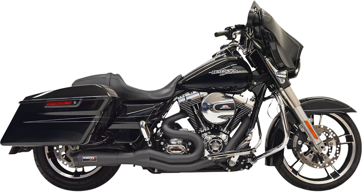 BASSANI XHAUST 2:1 Exhaust - Black - 1995-1998 TOURING MODELS