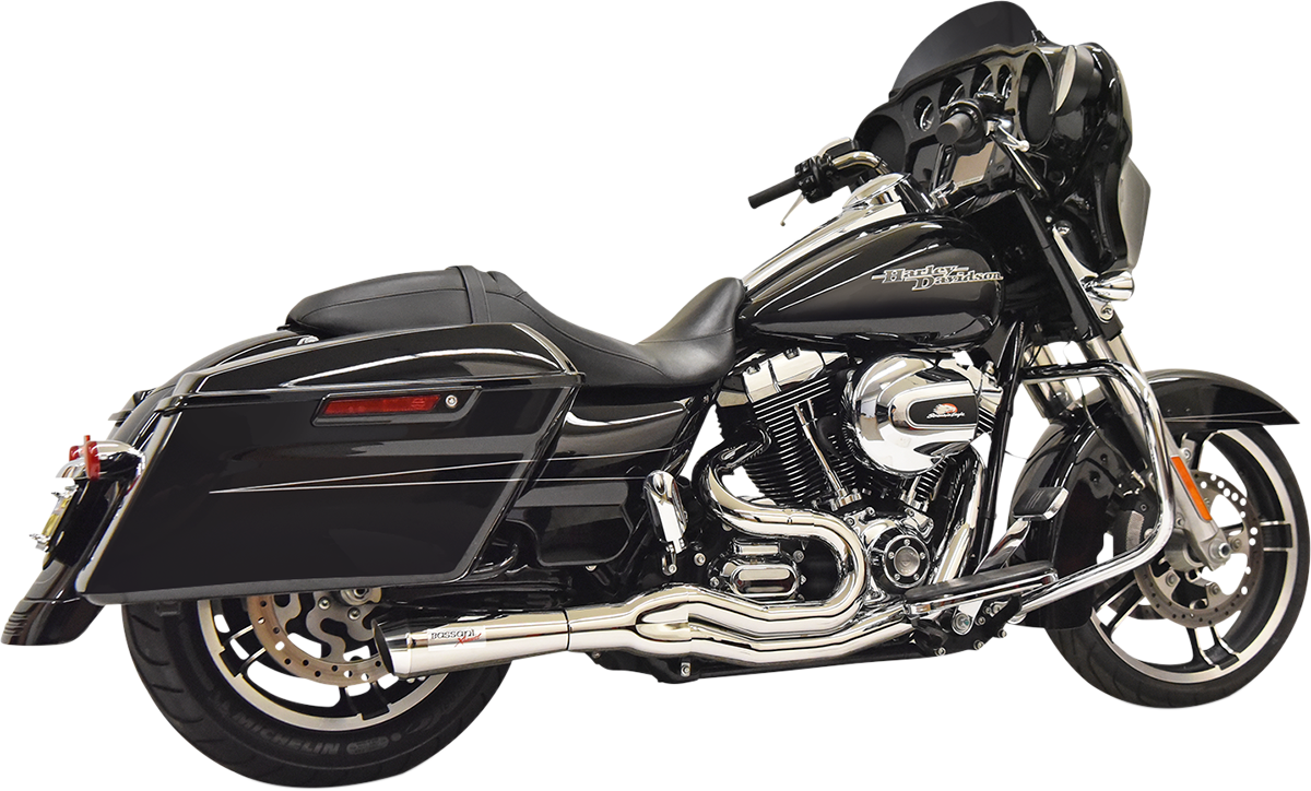 BASSANI XHAUST 2:1 Exhaust - Chrome - 1995-1998 TOURING MODELS