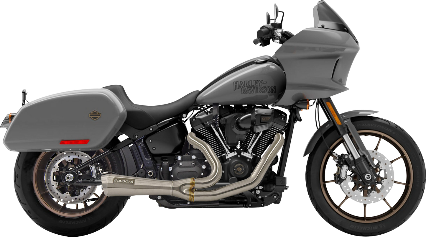 BASSANI XHAUST The Ripper Short Road Rage 2-into-1 Exhaust System - Stainless Steel - '18-'22 SOFTAIL