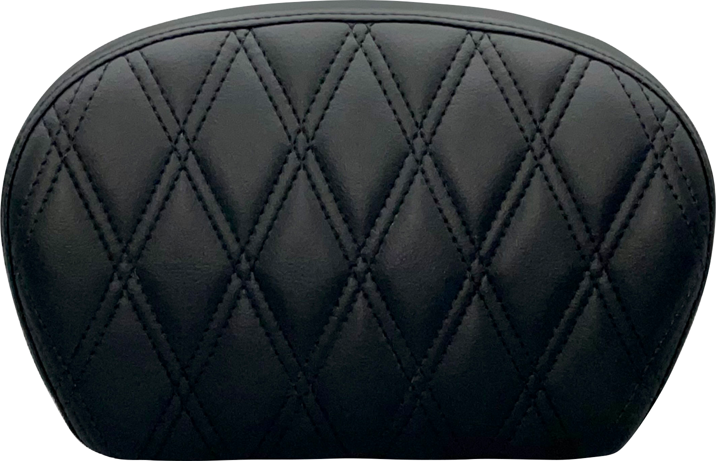 LE PERA Sissy Bar Pad - Large - Vinyl - Single Diamond - Dull Black - '08-'22 SOFTAIL & TOURING