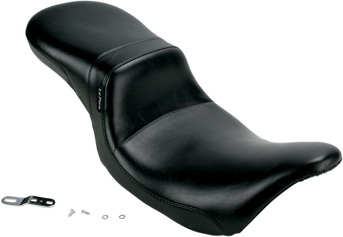 LE PERA Daytona 2-Up Seat - Without Backrest - Smooth - Black - Touring '08-'23