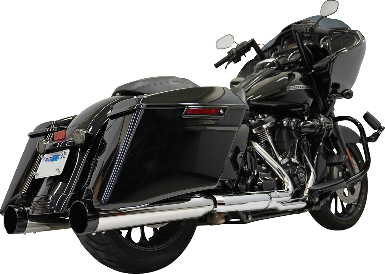 BASSANI XHAUST 4-1/2" Slip-On Mufflers - Chrome - '17-'23 TOURING