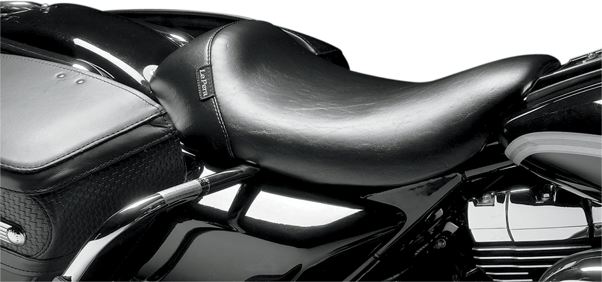 LE PERA Bare Bones Solo Seat - Smooth - Black - Touring '97-'01