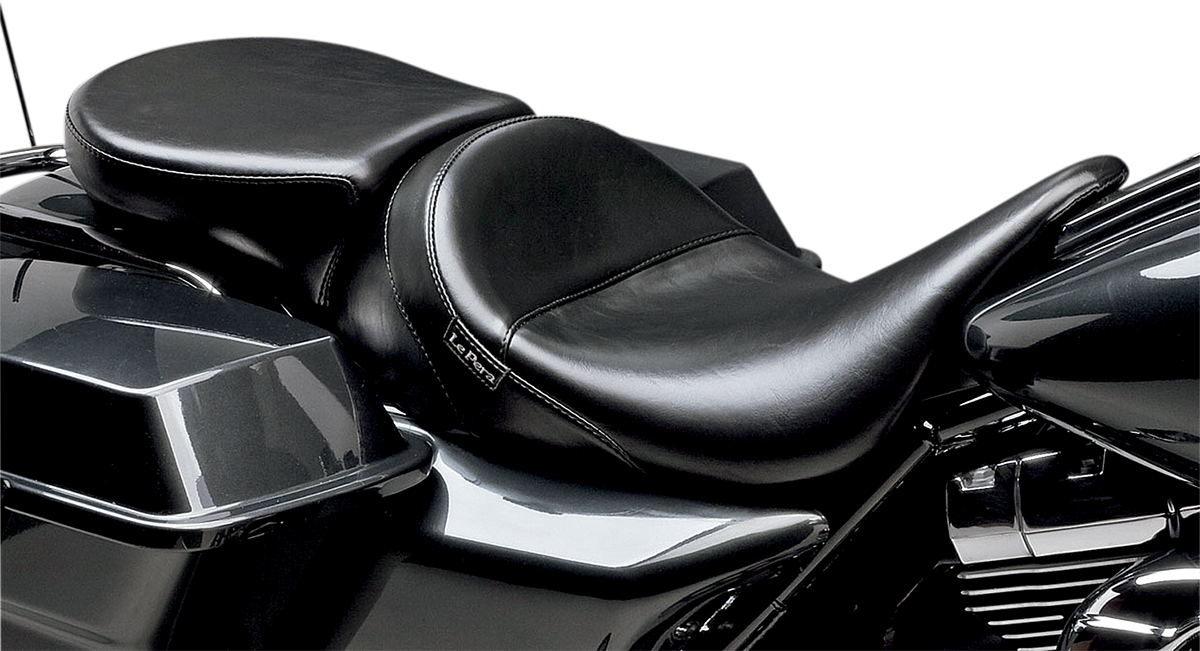 LE PERA Aviator Pillion Pad - Wide - Smooth - Black - Touring '08-'23