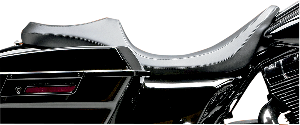 LE PERA Villain Daddy Long Leg Seat - Smooth - Black - Touring '08-'23