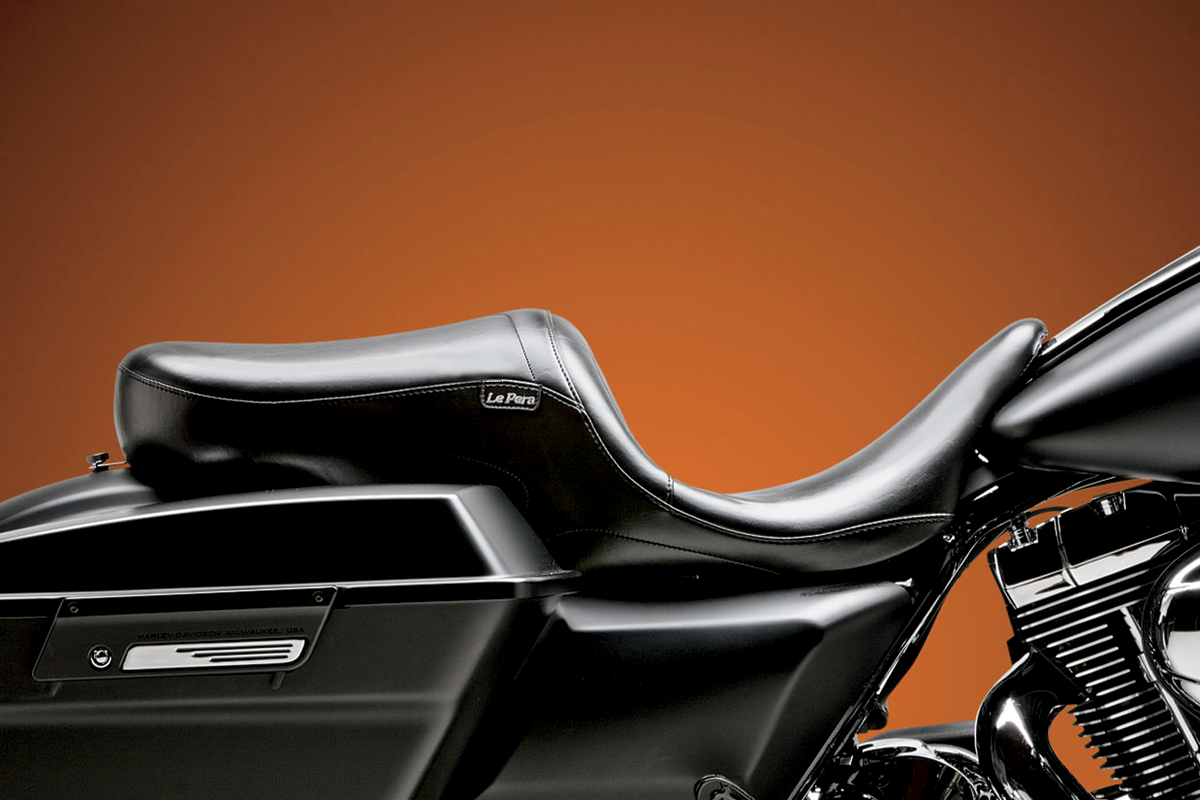 LE PERA Maverick Seat - Up-Front - Without Backrest - Smooth - Black - Touring '08-'23