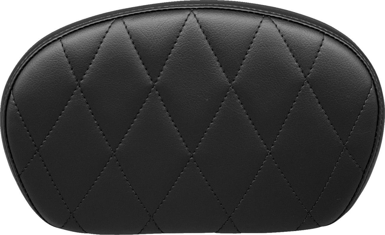 LE PERA Sissy Bar Pad - Medium - Diamond - Dull Black - '08-'23 SOFTAIL & TOURING
