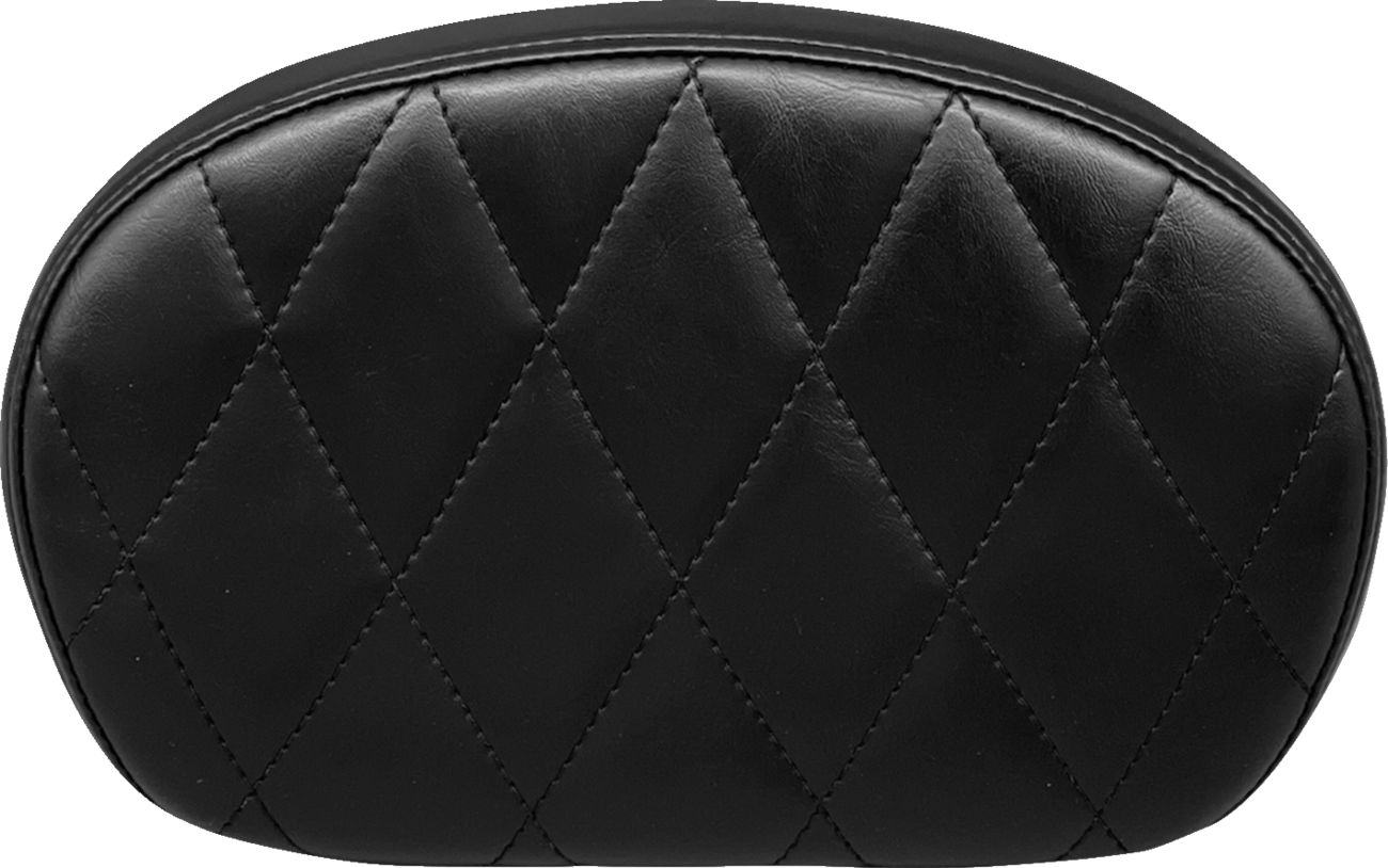 LE PERA Sissy Bar Pad - Medium - Diamond - Shiny Black - '08-'23 SOFTAIL & TOURING