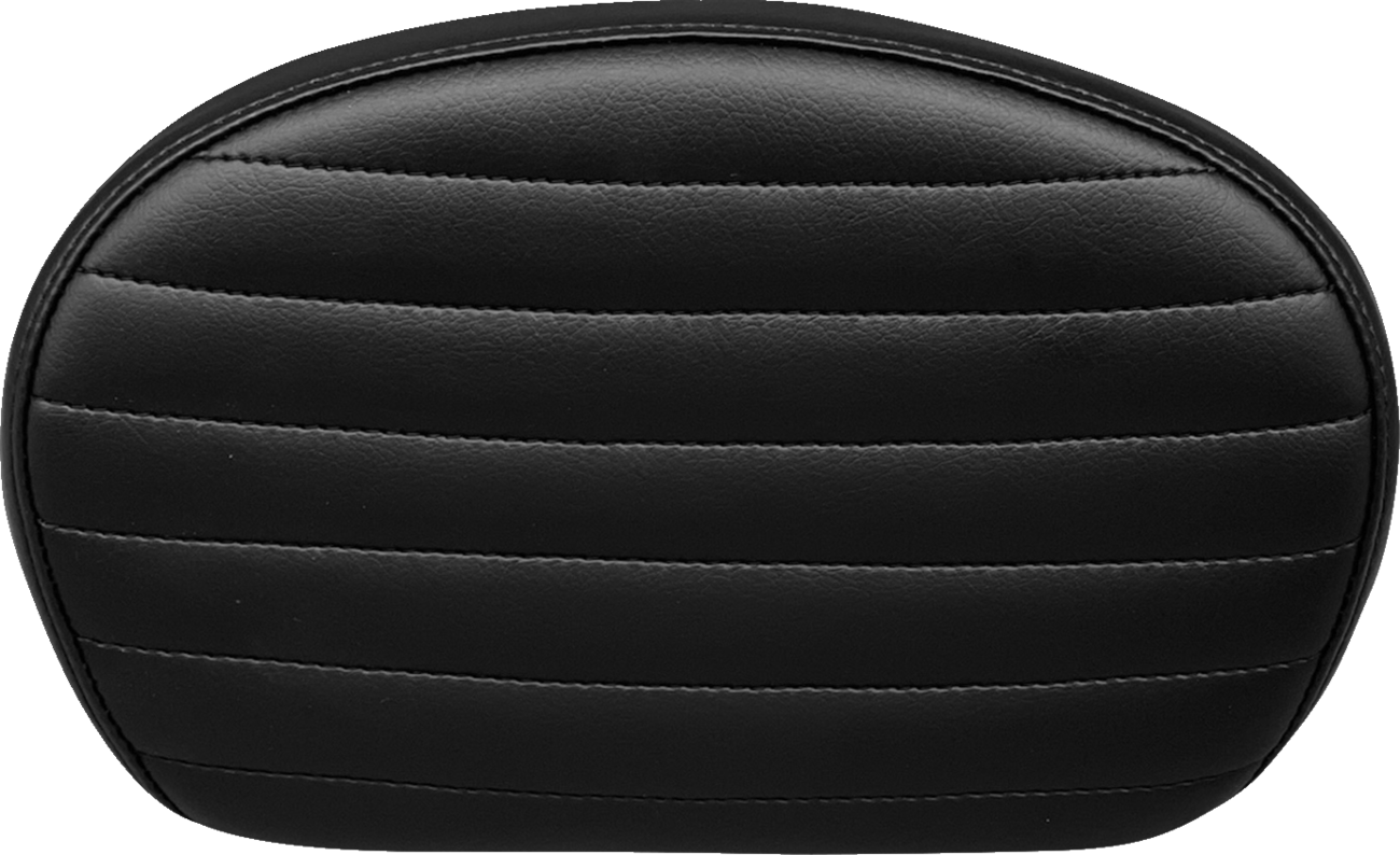 LE PERA Sissy Bar Pad - Medium - Pleated - Dull Black - '08-'23 SOFTAIL & TOURING