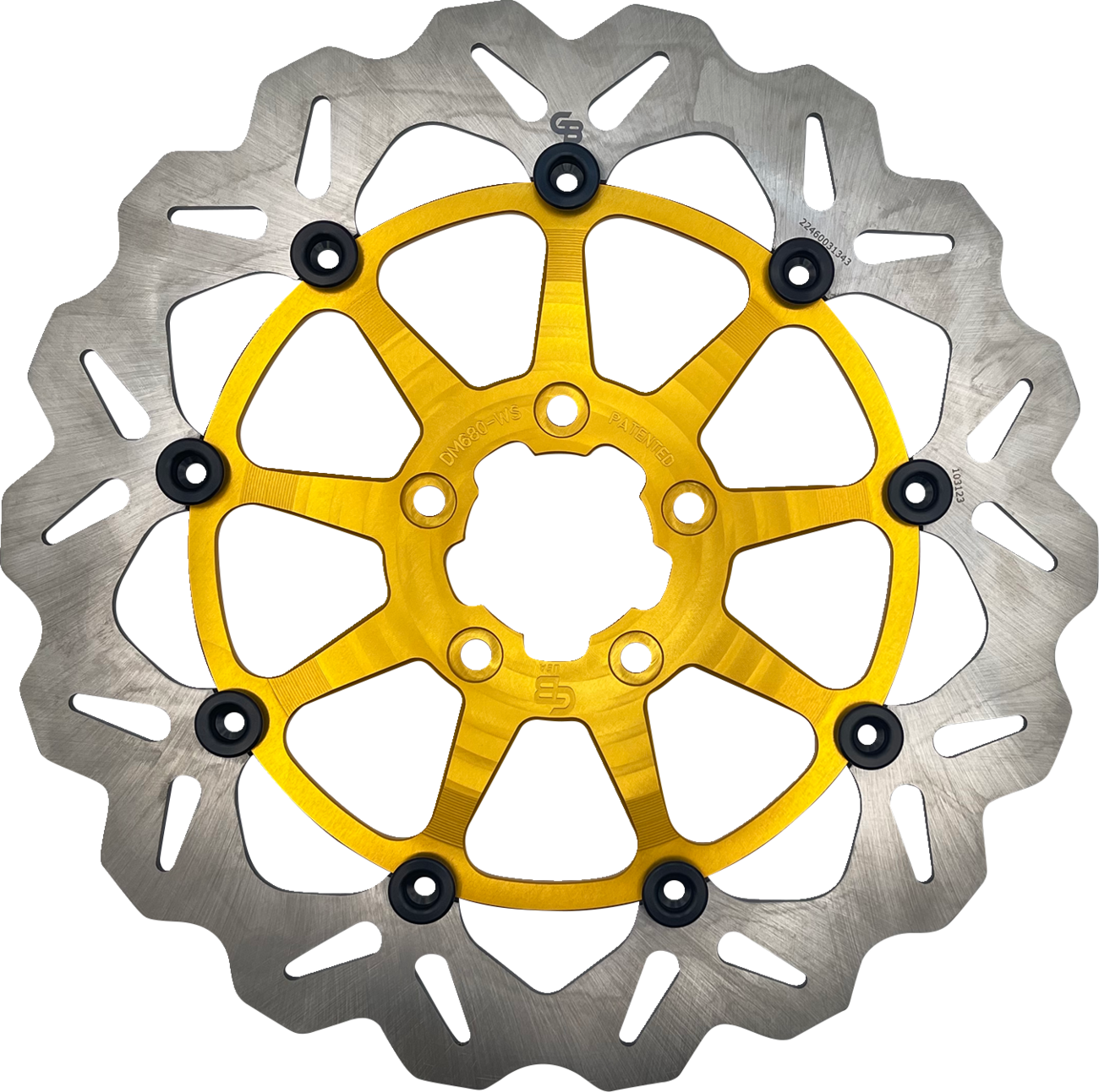 GBRAKES Wave® Two Piece (Floating) Brake Rotor - Front - Gold - 330 mm / 13"