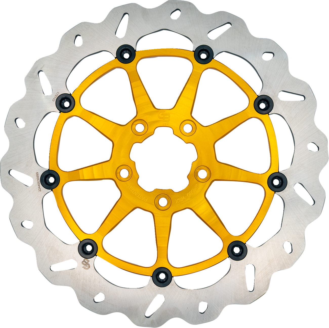 GBRAKES Wave® Two Piece (Floating) Brake Rotor - Front - Gold - 330 mm / 13"