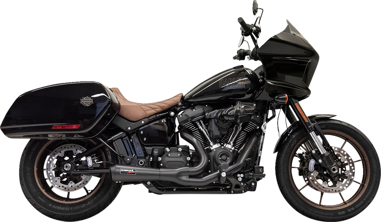 BASSANI XHAUST 2-into-1 The Ripper Short Road Rage Exhaust System - Black