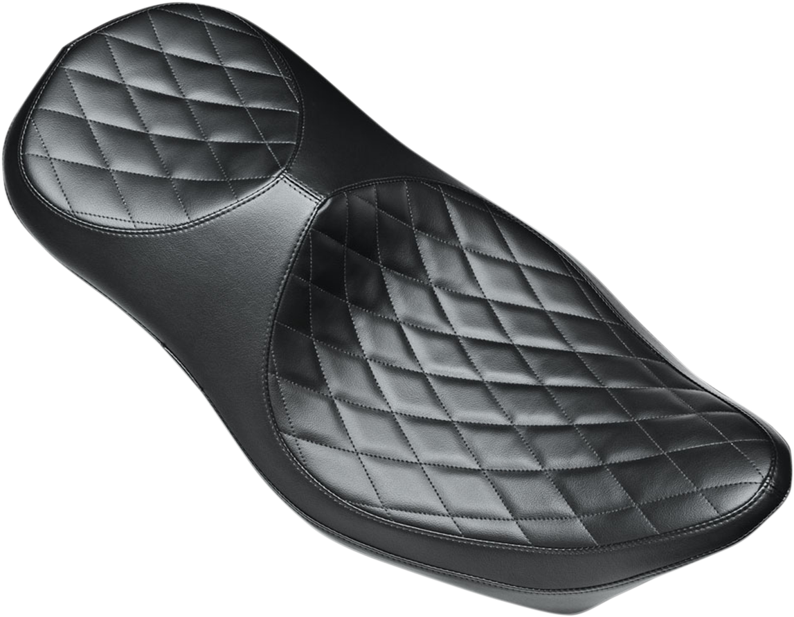 LE PERA Super Villain Seat - Diamond - Black - Touring '08-'23