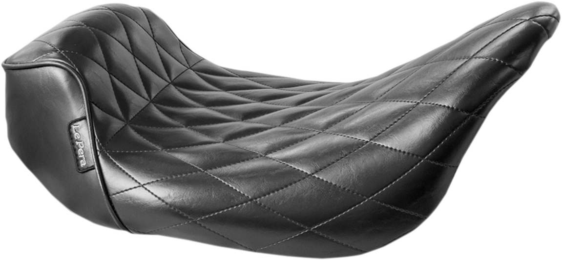 LE PERA Sprocket Solo Seat - Diamond - Black - Touring '08-'23