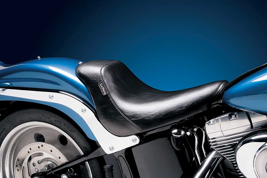 LE PERA Bare Bones Solo Seat - Smooth - Black - Softail '06-'17